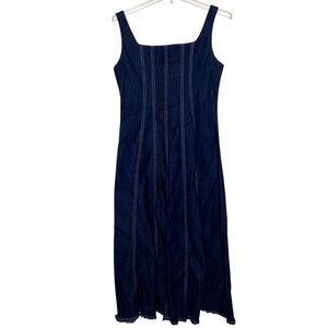 Stylish Blue Denim Dress Fit and Flare Size Large
